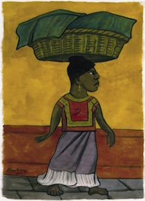 Image of Woman with Basket
