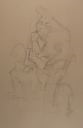 Image of Untitled (sketch of rickshaw puller and couple)