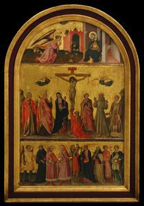 Image of Crucifixion, The Annunciation and a Group of Saints
