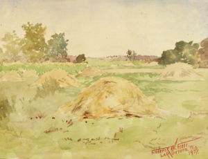 Image of Field with Haystacks