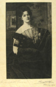 Image of Lady with Roses and Fan