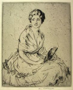 Image of Seated Lady with Fan