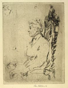 Image of Portrait of an Elderly Lady: Profile View