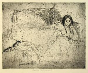 Image of Victoria Reclining on a Sofa