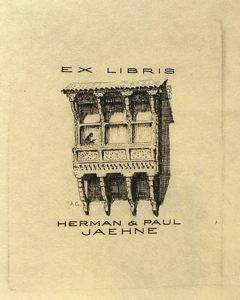 Image of Bookplate of Herman and Paul Jaehne (No. 1)