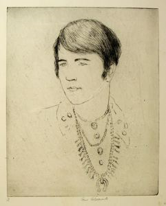 Image of Portrait of a Woman with Necklace