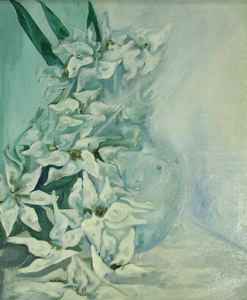 Image of White Flowers in a Vase