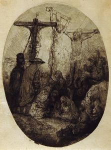 Image of Christ Crucified between Two Thieves: An Oval Plate