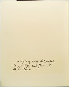Image of Nights of Travel That Flew with the Stars, Verse Folio Page