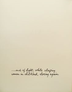 Image of Of Light, White Sleeping Women in Childbed, Verse Folio Page