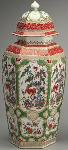 Image of Hexagonal Covered Vase