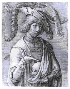 Image of Portrait of a Young Man with a Skull