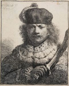 Image of Self-Portrait with Raised Sabre