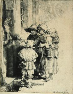 Image of Beggars Receiving Alms at the Door of a House