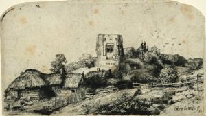 Image of Landscape with Square Tower