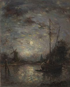 Image of Moonlight and Boats