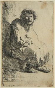 Image of Beggar Seated on a Bank