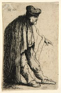 Image of Beggar with His Left Hand Extended