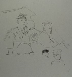 Image of Untitled (study of men in ceremonial costumes and two boys)