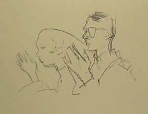 Image of Untitled (sketch of a praying couple)