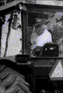 Image of Joe in His Tractor, Cullman County, Alabama