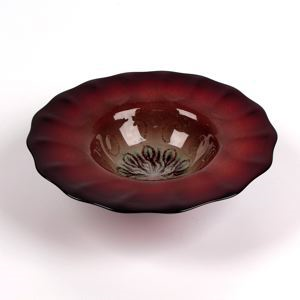 Image of Bowl (Maroon/White)