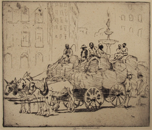Image of Cotton Wagons in Court Square