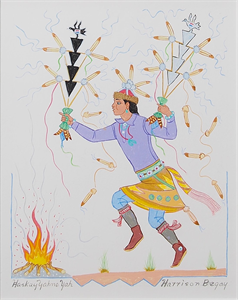 Image of Cloud Symbol Dancer During Mountain Chant Ceremony