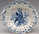 Image of Blue and White Openwork Basket