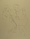 Image of Untitled (sketch of American couple dancing)