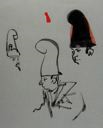 Image of Untitled (study of three men wearing hats)