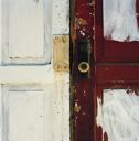 Image of Orange and White Door, SoHo, New York