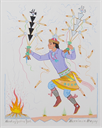 Image of Cloud Symbol Dancer During Mountain Chant Ceremony
